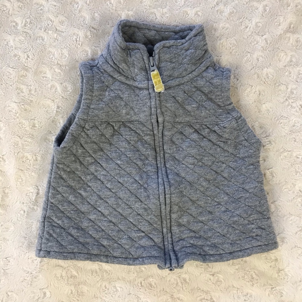 Carter’s Gray Quilted Vest Size 3 Months
